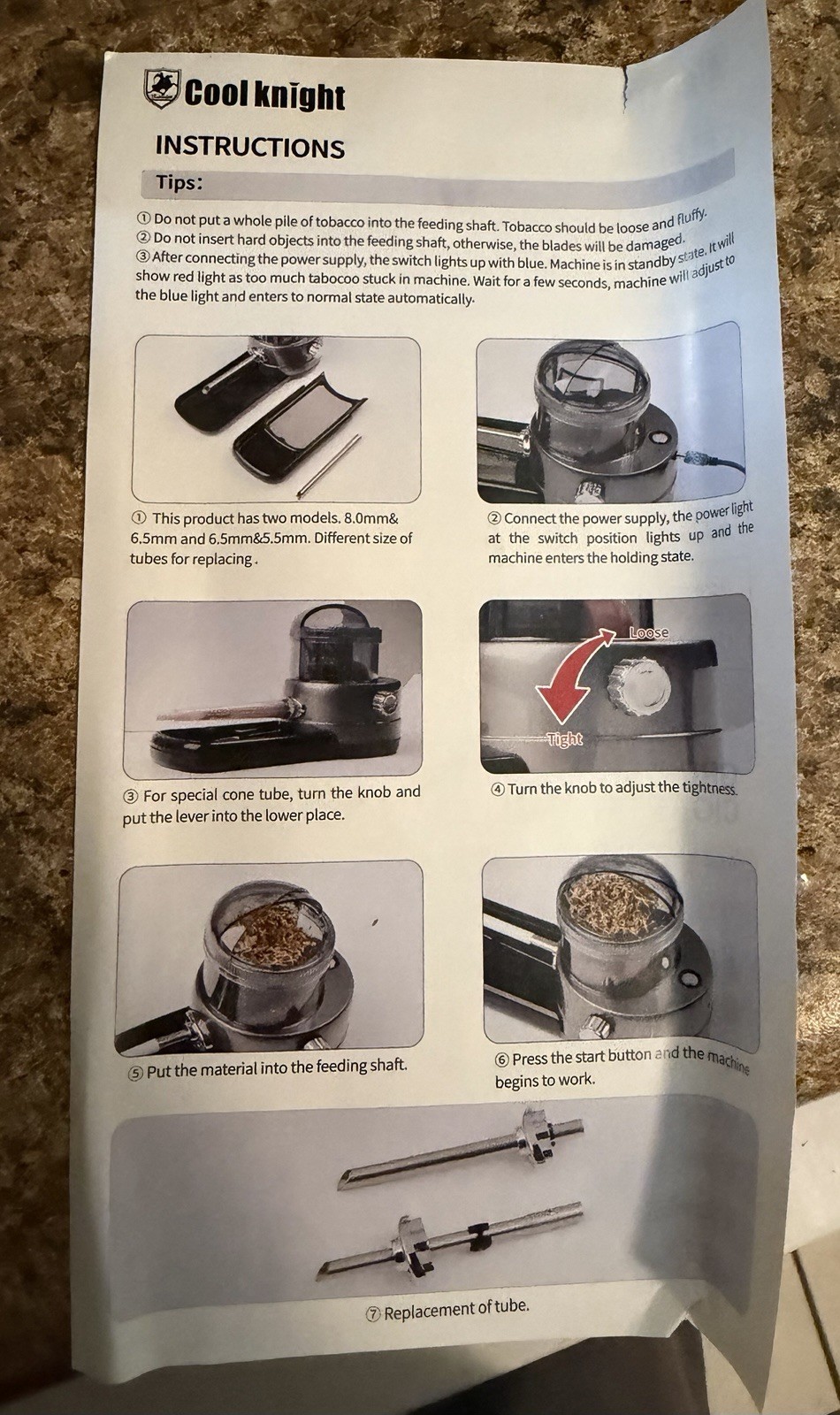 Electric Cigarette Rolling Machine, Cool Knight