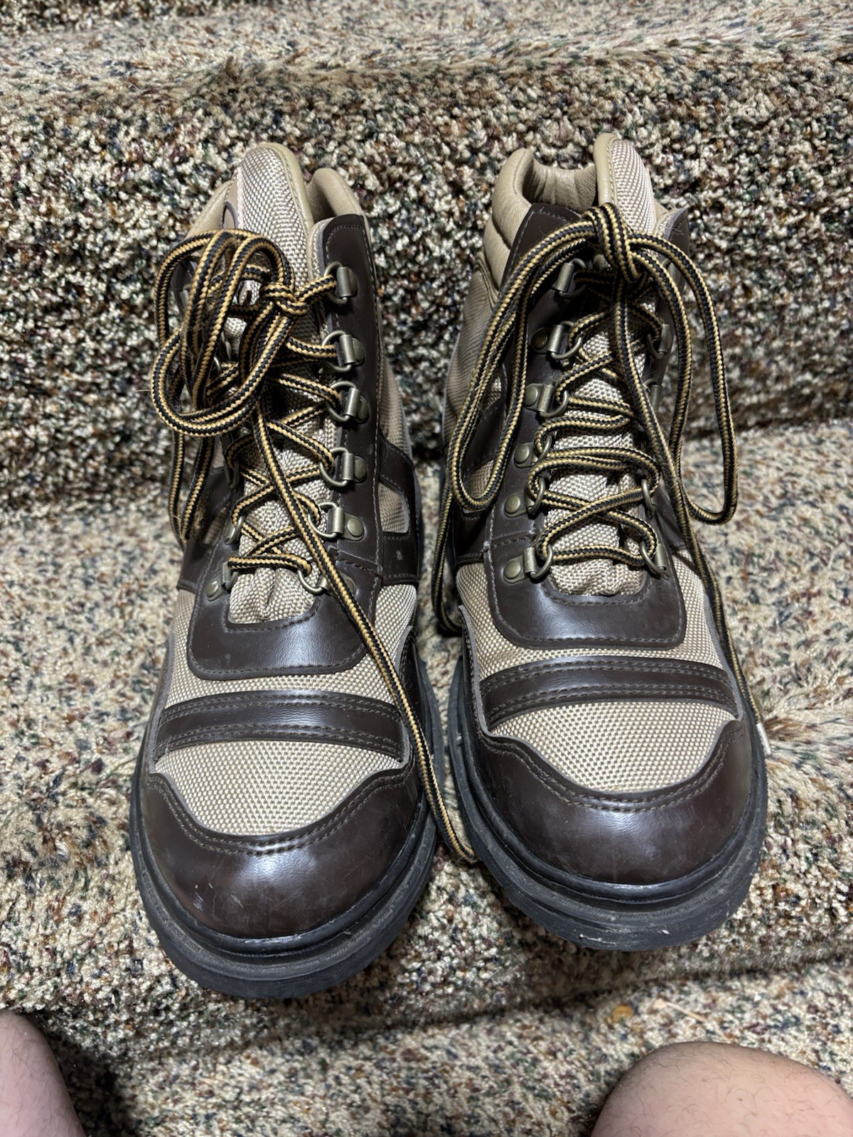 Boots Hodgman Insulated Hiking Nylon Uppers T131 Brown/Tan Lace-Up Men’s 8