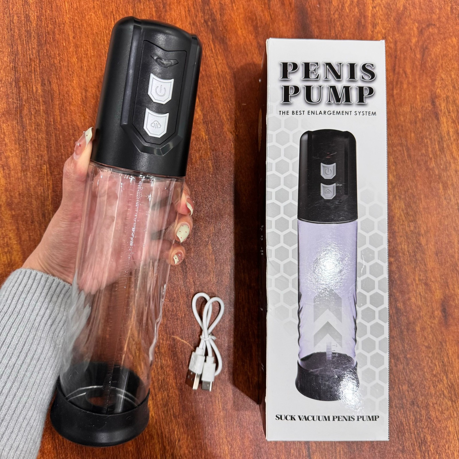 Electric Vacuum Penis Pump Rechargeable Enhancement Enlargement Growth for Male