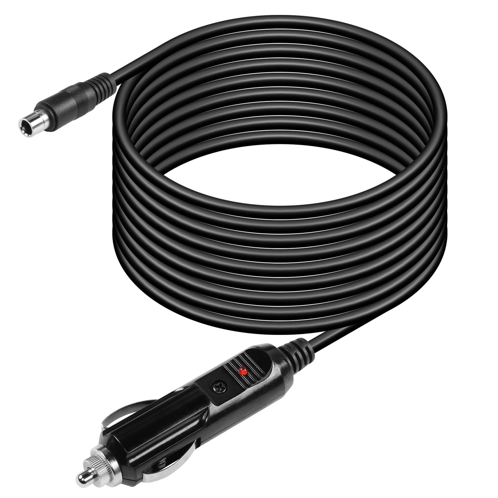 CERRXIAN 4.9FT 12V/24V DC8020 Power Cord Car Cigarette Lighter Male Plug to D...