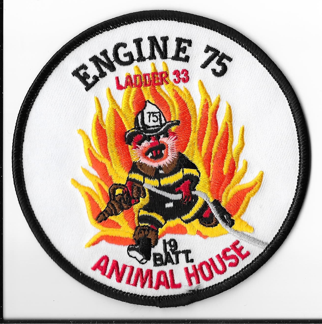 New York Fire Department (FDNY) Engine 75 Ladder 33 Battalion 19 Patch V1