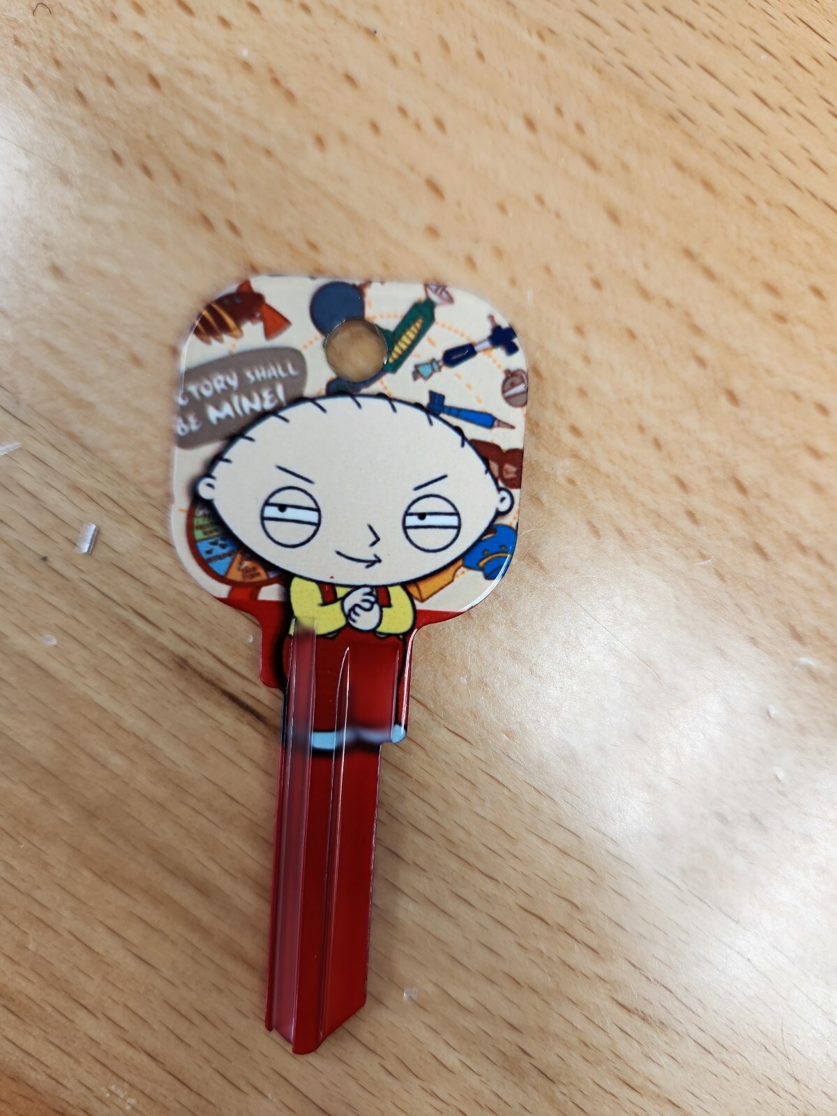 FAMILY GUY STEWIE GRIFFIN KWIKSET KW1/KW10 KEYBLANK (DISCON.) -READ DETAIL BELOW