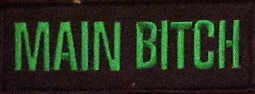 MAIN BITCH MOTORCYCLE BIKER WOMEN'S VEST IRON ON PATCH C-9