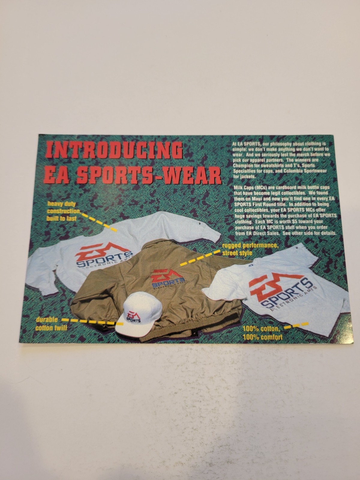 EA Sports-Wear Sega Genesis SNES Order Form Insert ONLY