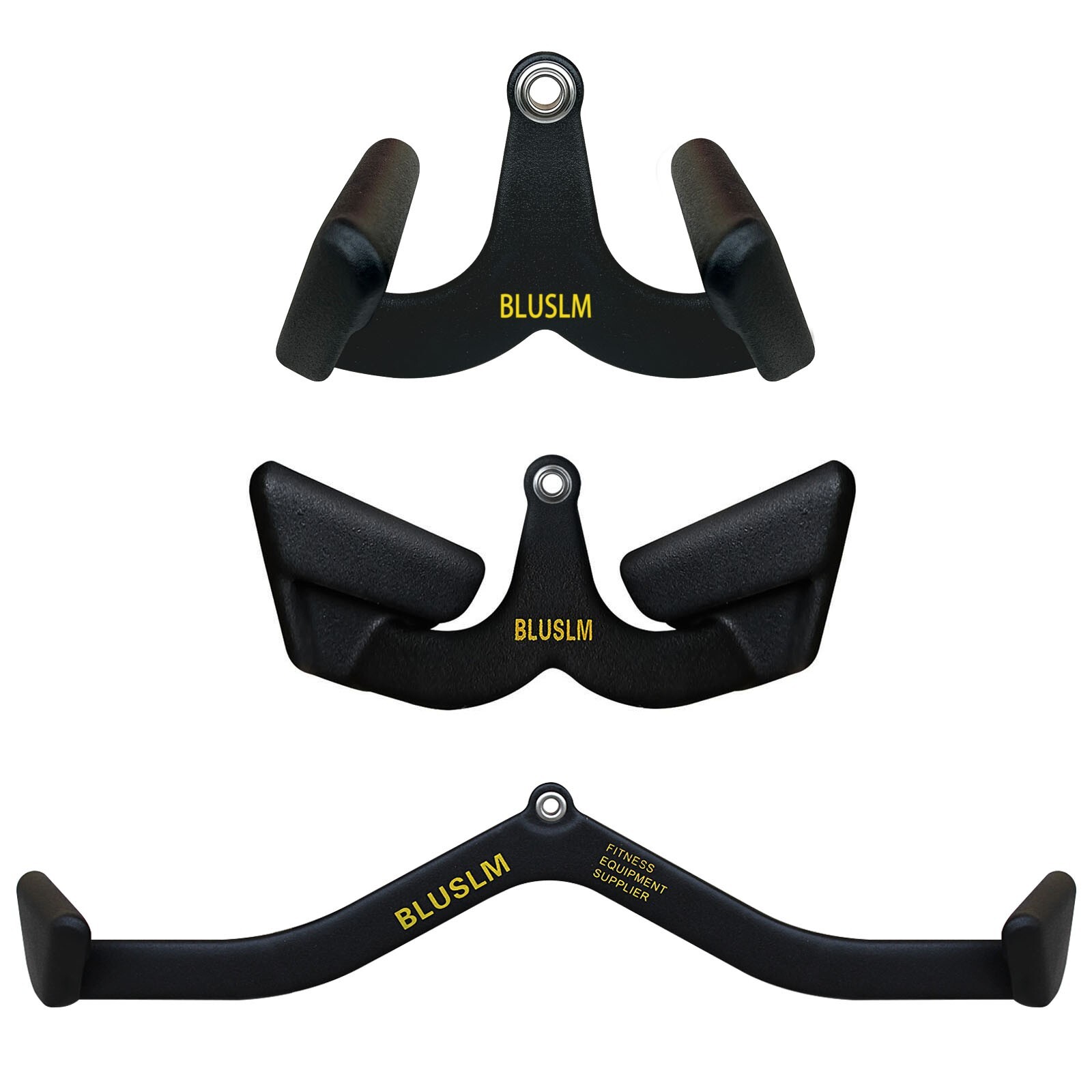 3Pcs LAT Pull Down Bar for Cable Machine Pulldown T Bar V Bar Cable Attachments