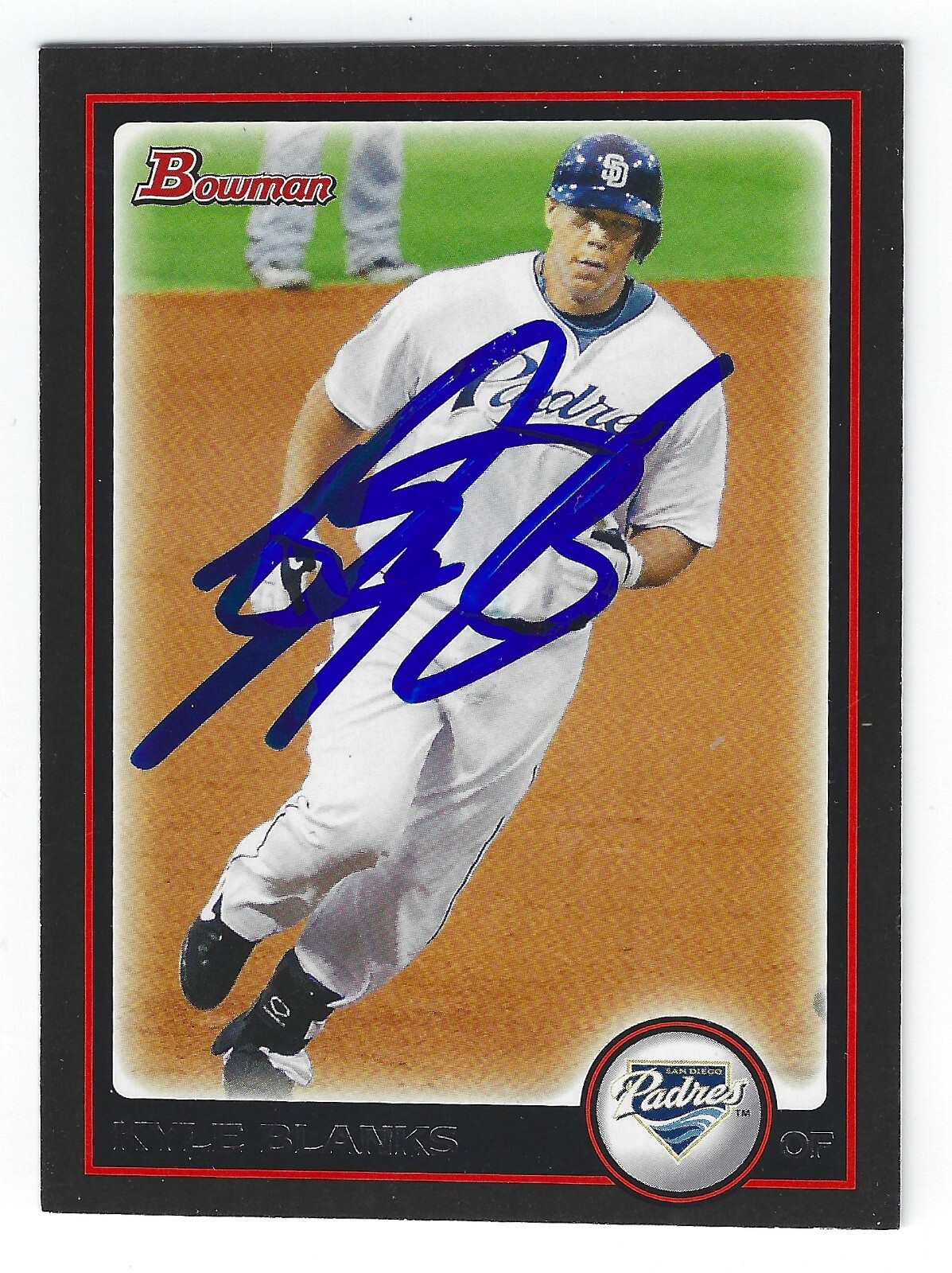 KYLE BLANKS SAN DIEGO PADRES SIGNED 2010 BOWMAN CARD OAKLAND A'S TEXAS RANGERS