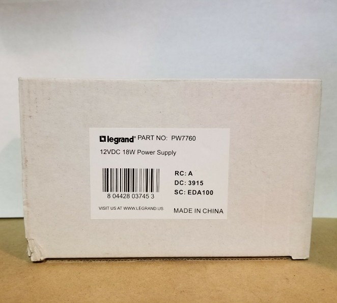 Legrand power supply 12VDC, 18W, Part No. PW7760