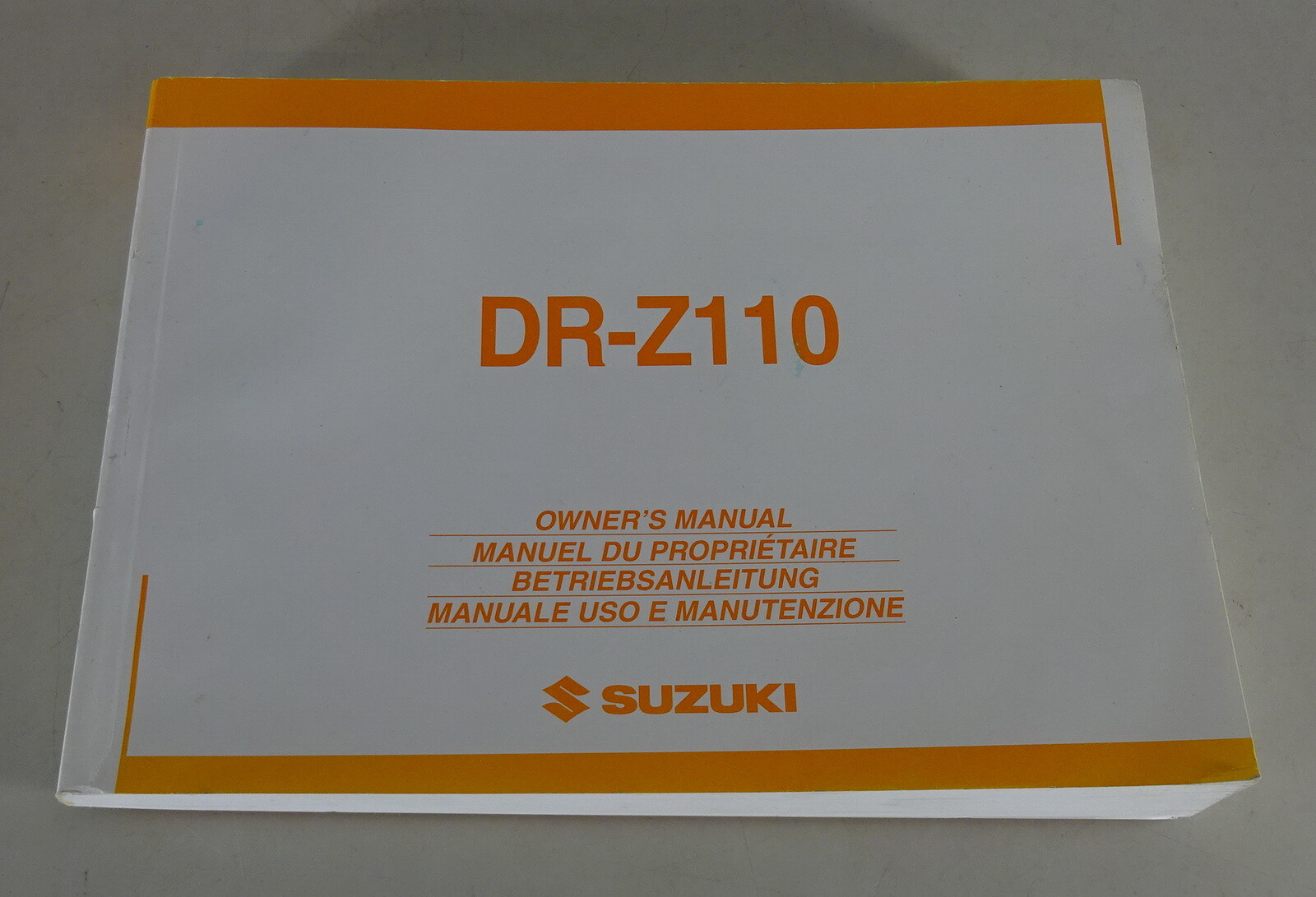 Operating Manual / Handbook Suzuki DR - Z 110 Enduro Stand 06/2003