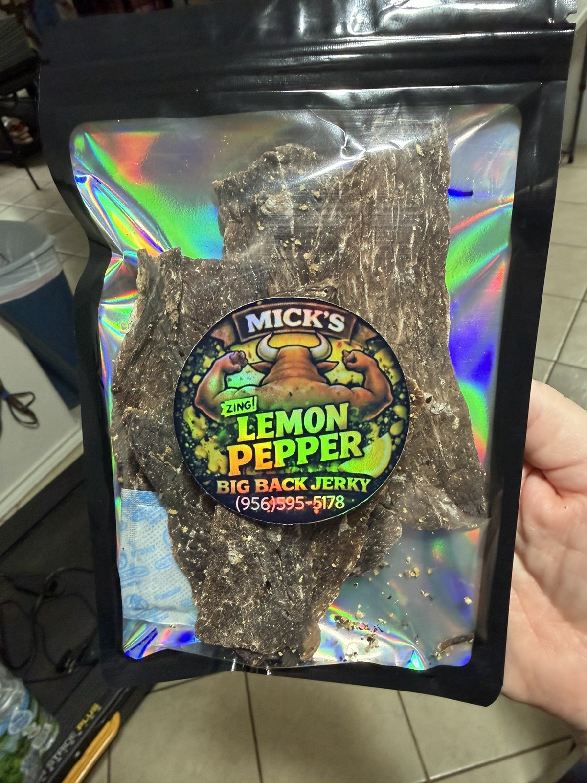 Beef Jerky Carne Seca -big back jerky-  lemon pepper
