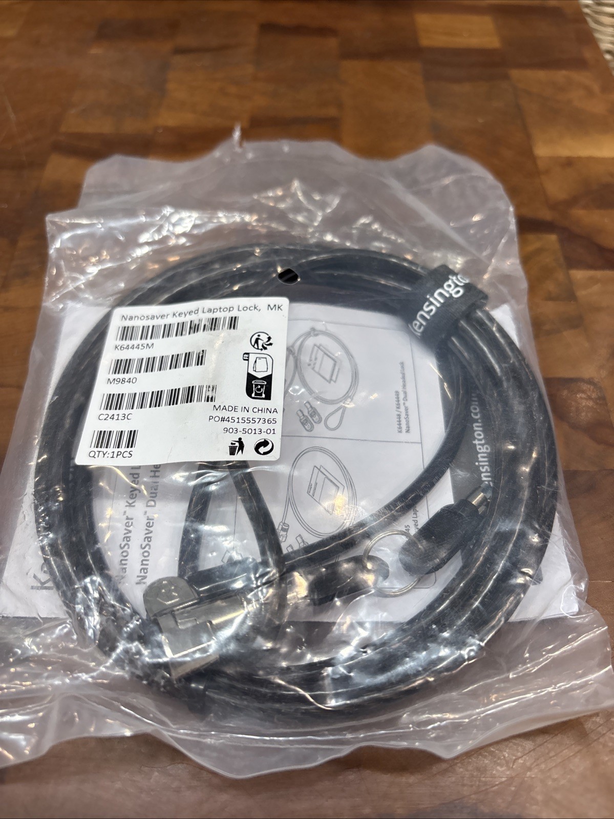 Brand New Kensington NanoSaver Keyed Laptop Lock Security Cable - K64445M