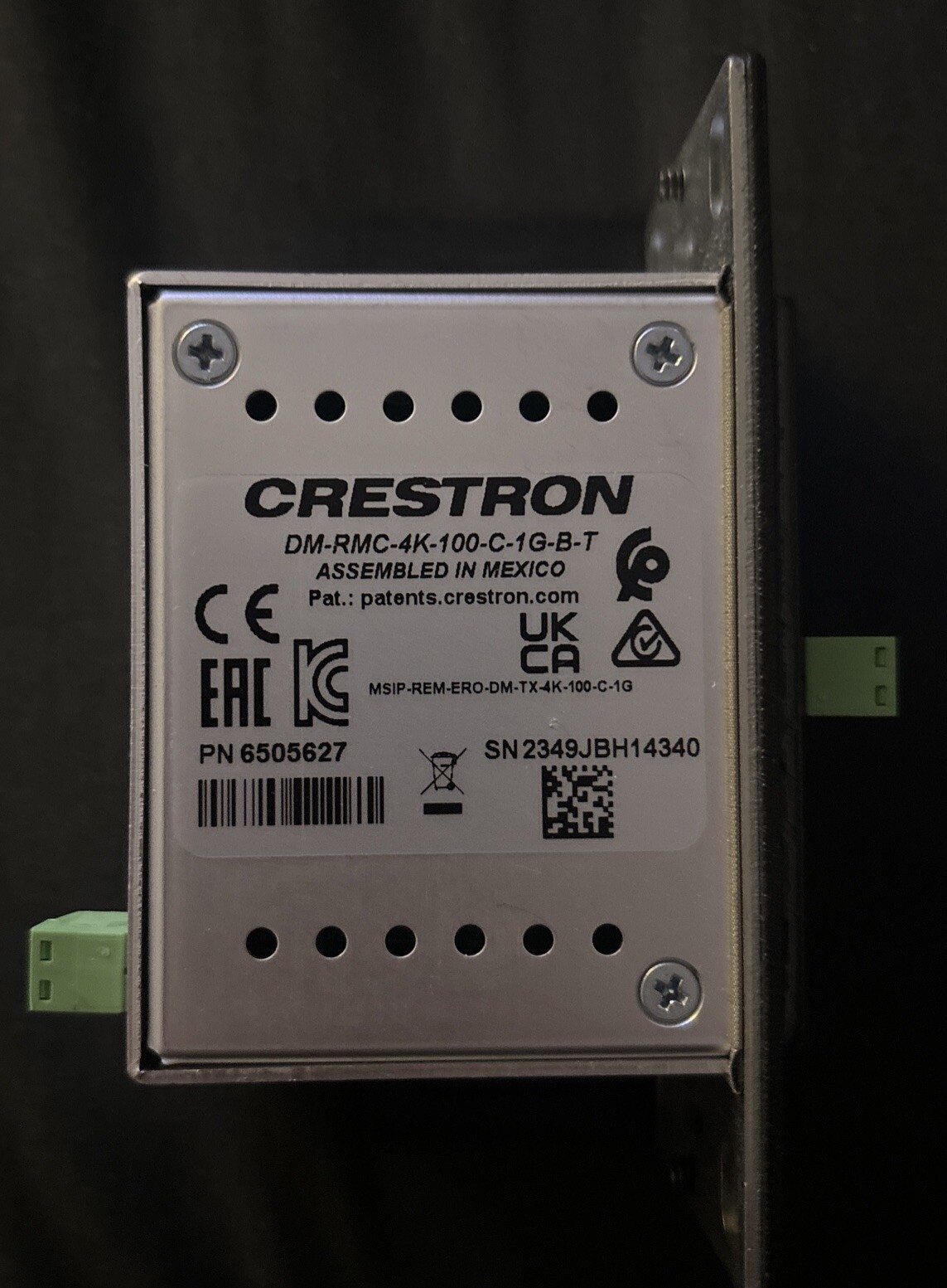 Crestron DM-RMC-4K-100-C-1G-B-T Wall Receiver HDMI 6505627