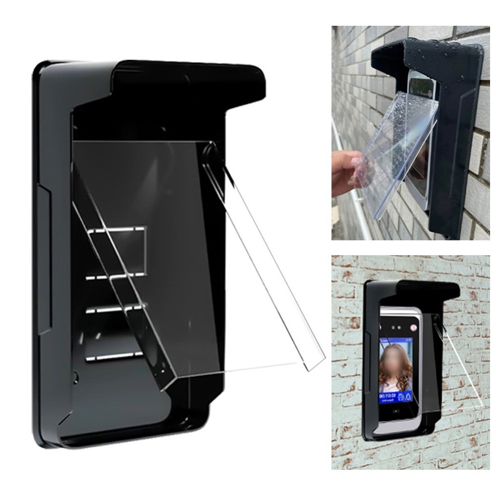 For Access Control Keypad Rainproof Cover Waterproof Sunshade Black ABS