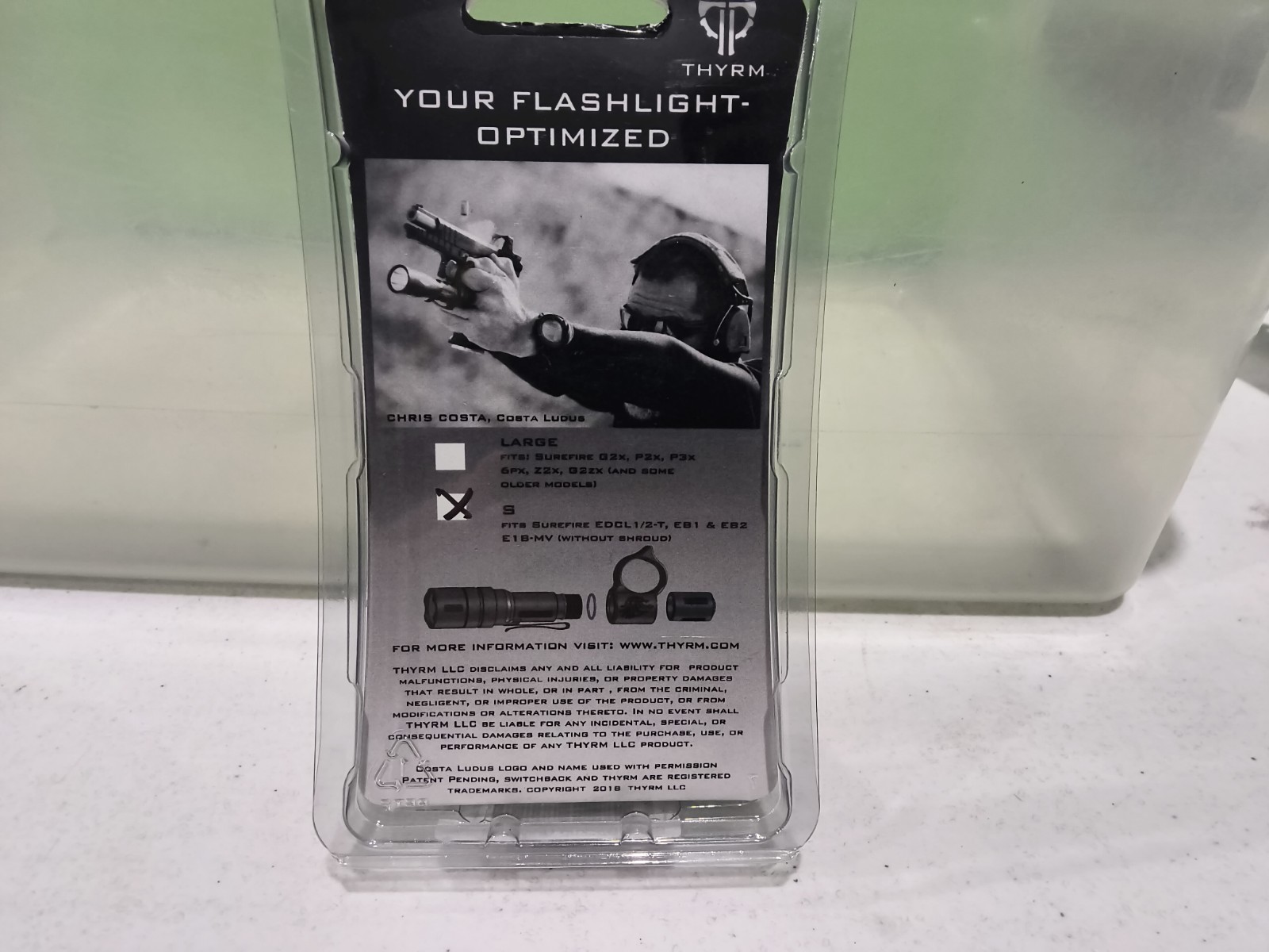 Thyrm Costa SwitchBack Tactical Flashlight Ring Black SB002U