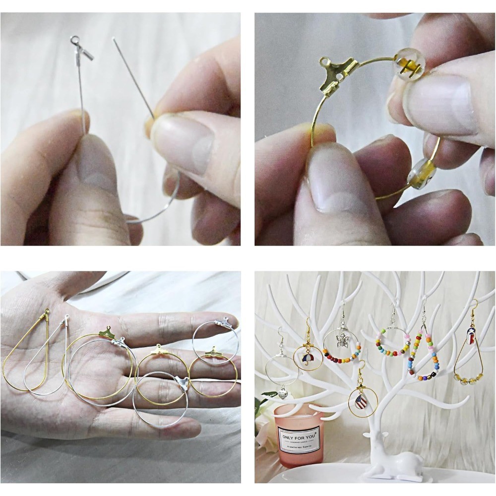 483Pcs Earring Making Kit with Beading Hoop Earring Finding Component