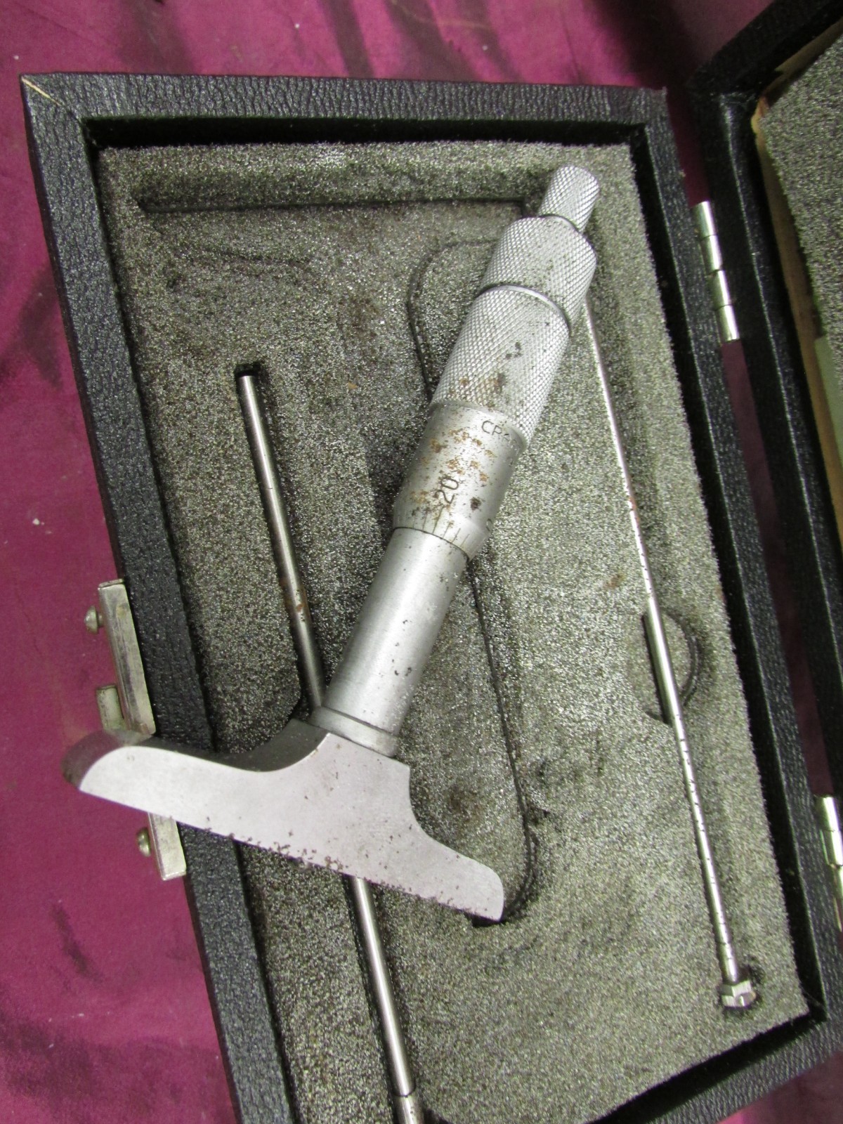 Vintage Craftsman mechanical depth Micrometer with case