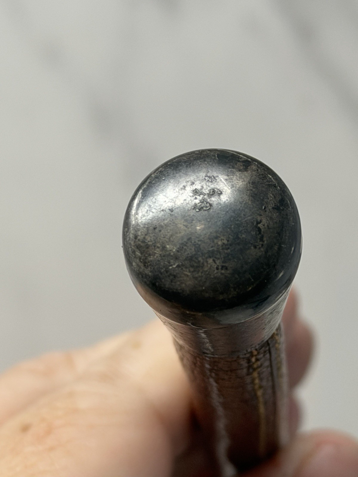 Antique Sterling Silver Mounted Riding Crop Leather Fall