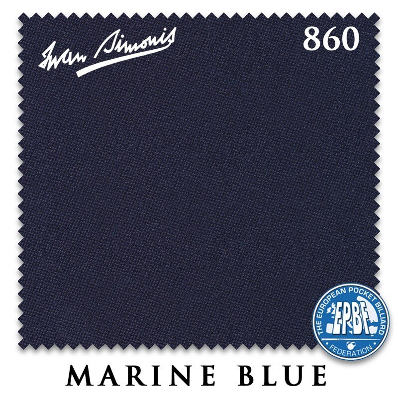 8' Oversized Simonis 860 Pool Table Cloth - Marine Blue - AUTHORIZED DEALER
