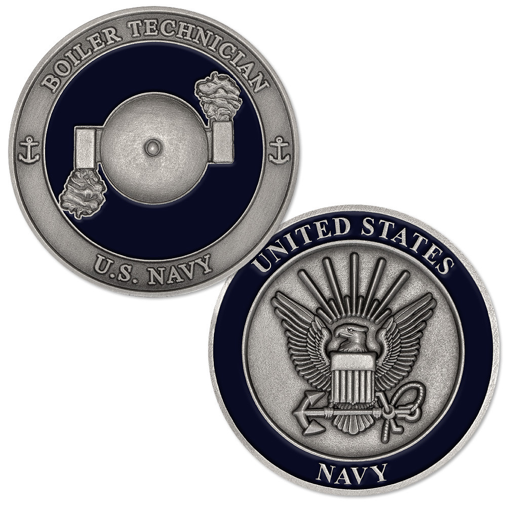 NEW U.S. Navy Boiler Technician (BT) Challenge Coin.