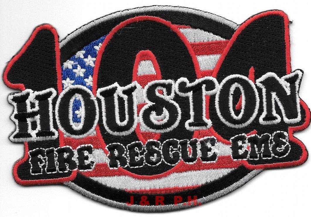 Houston Station - 104, Texas  (4.5" x 3" size) fire patch