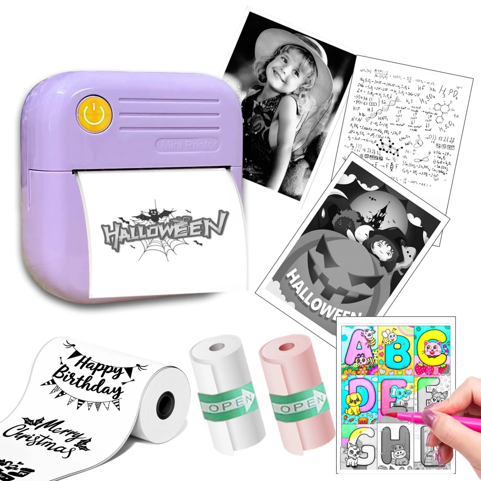 Sticker Printer Label Maker Bluetooth Gift Creative DIY Notes Pictures Journal