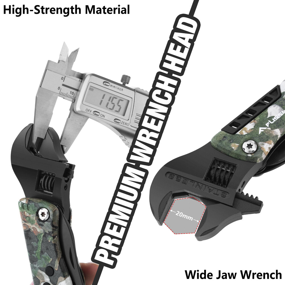 FLISSA 13-in-1 Multi Tool Wrench Pocket Knife Multitool Multi Use Tool Wrench US