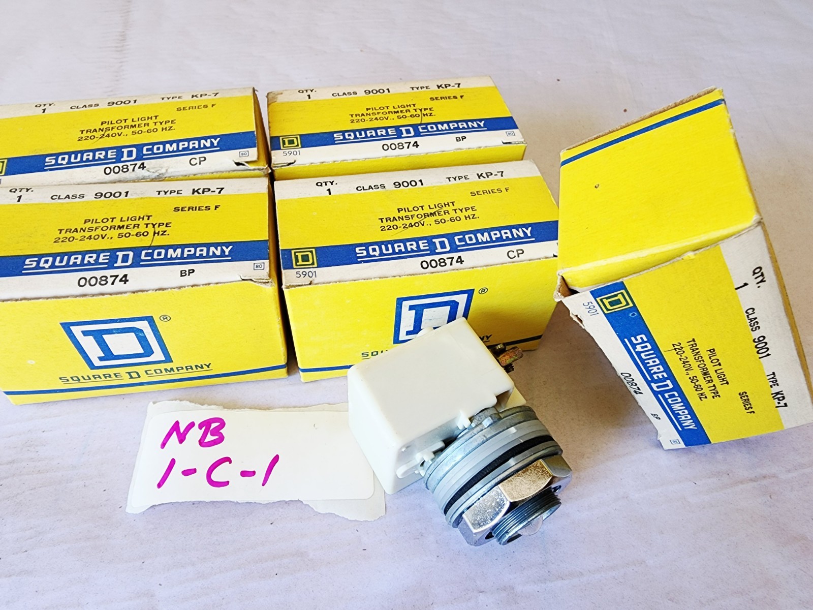 Lot of 5- Square D 9001 KP-7 Pilot Light Transformer