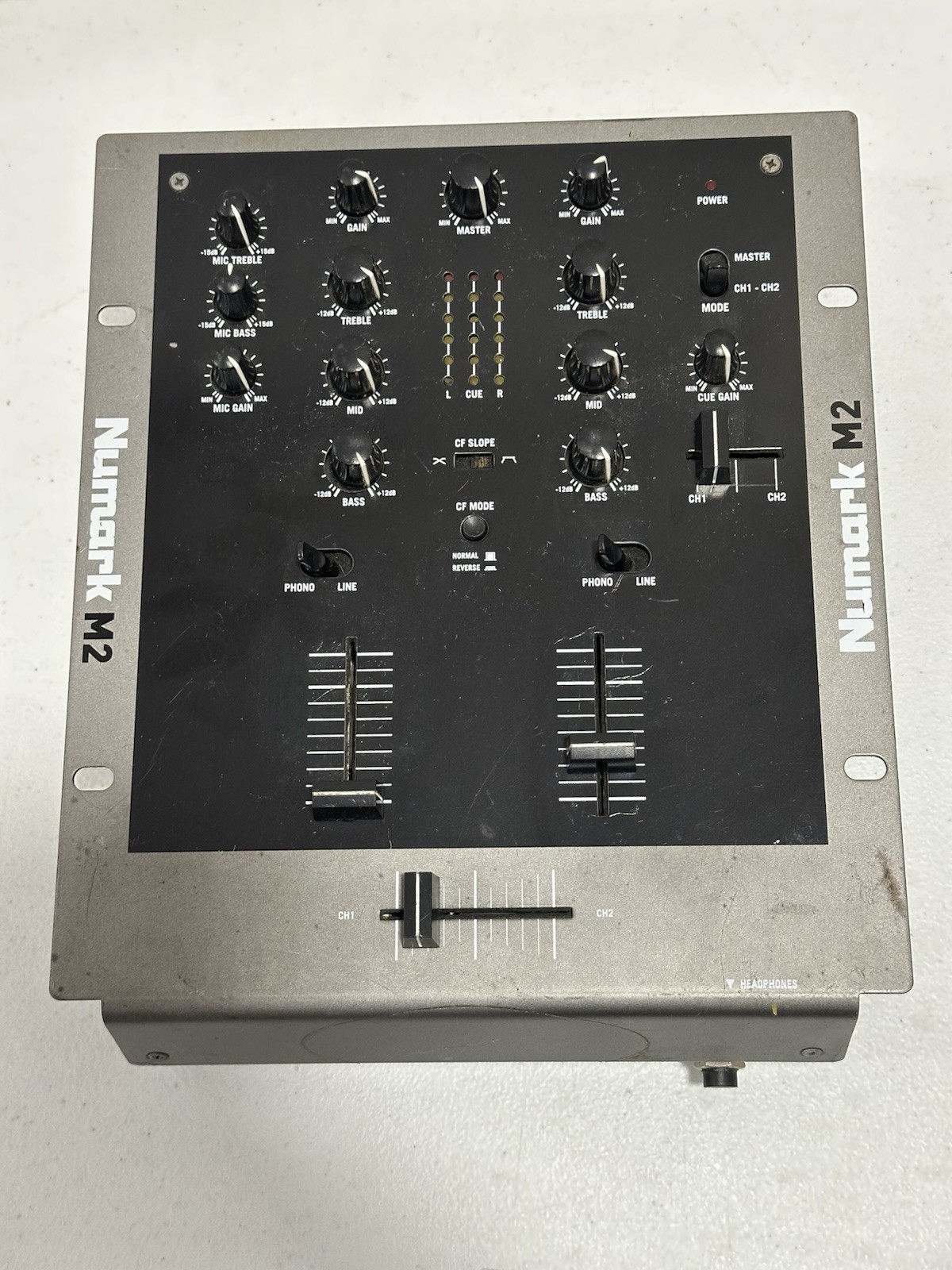 Numark M2 Channel Scratch DJ Mixer With AC Adapter  Not Tested For Parts