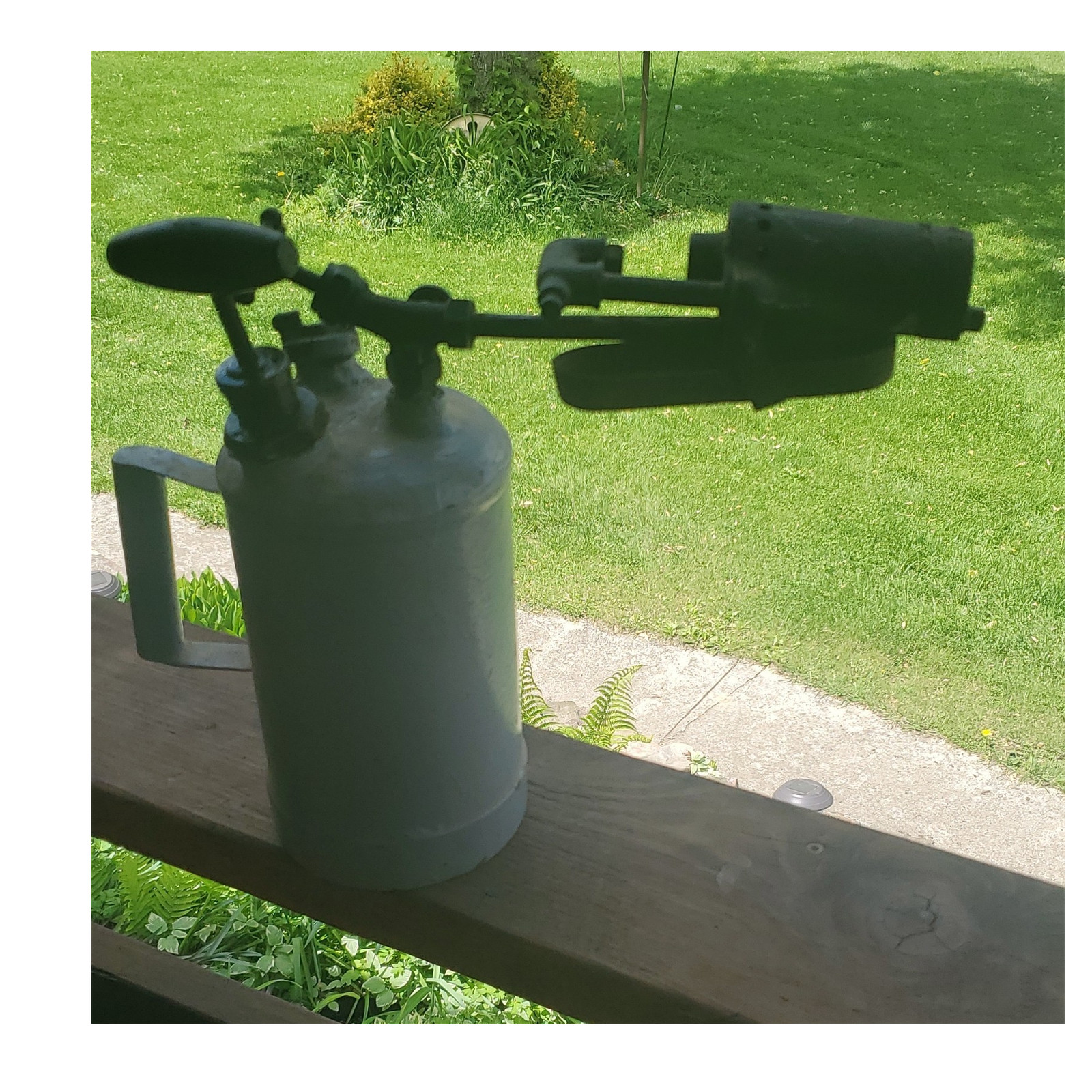 Vintage Metal Blowtorch with Handle and Pump Collectible #14,  Tool