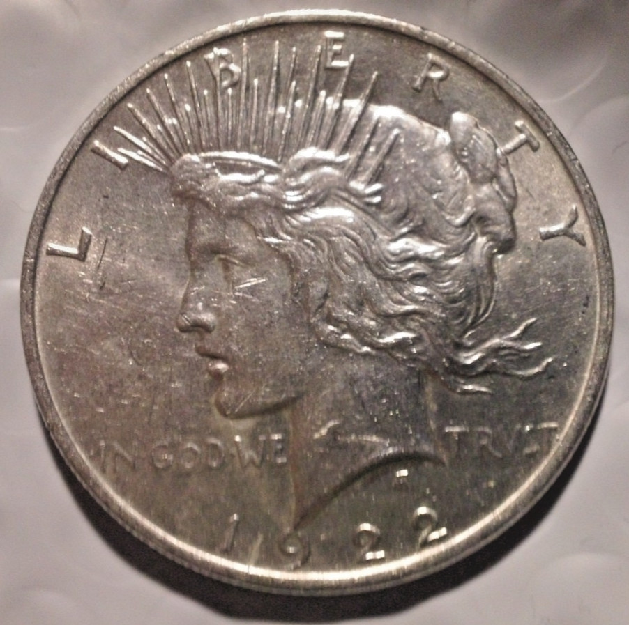 Peace silver dollar, .900 silver, random date, ave. cond, LOW-Cost Shipping!