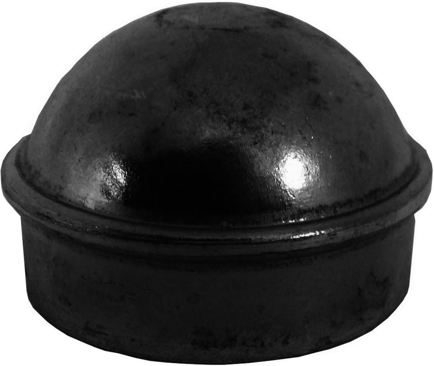 Aluminum Chain Link Post Cap - Black Powder Coated - 4" Diameter (Each)