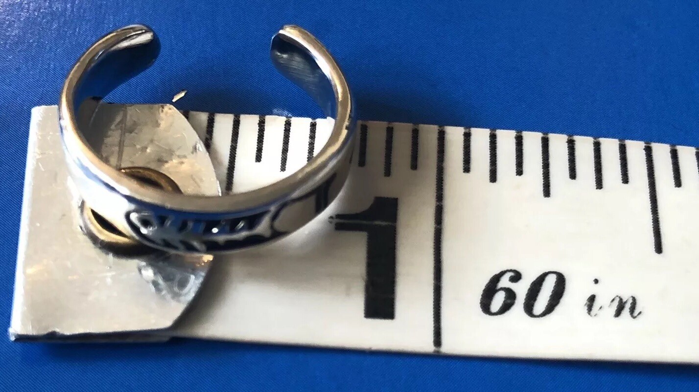 Lady’s Antique Silver Plated Adjustable Finger or Toe Ring