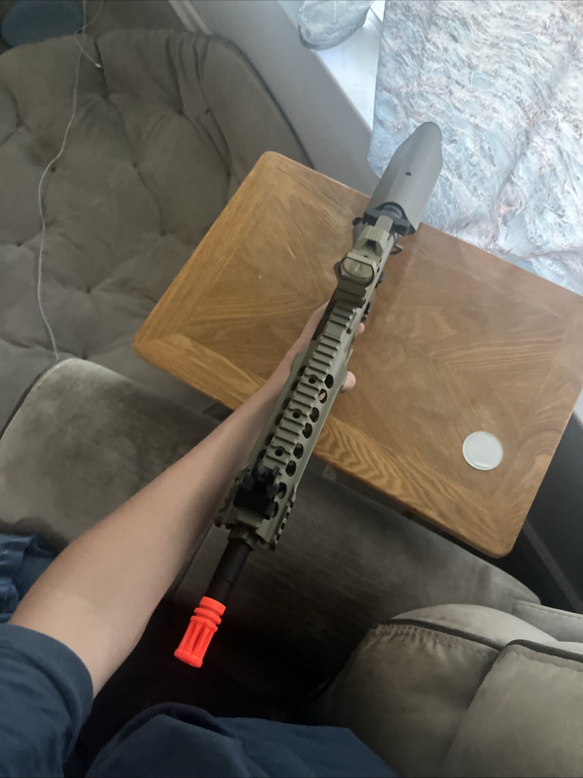Mk18 Lancer Tactical Airsoft Rifle With Red Dot Scope