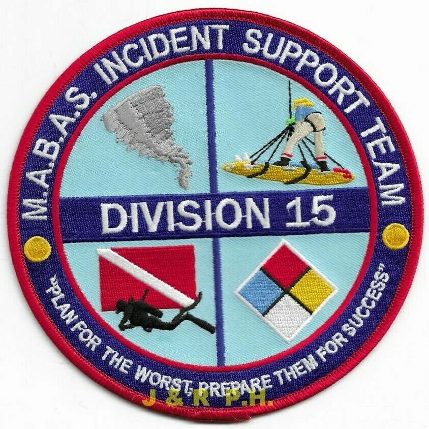 M.A.B.A.S. Division - 15 Incident Support Team, Illinois (5.5" round) fire patch