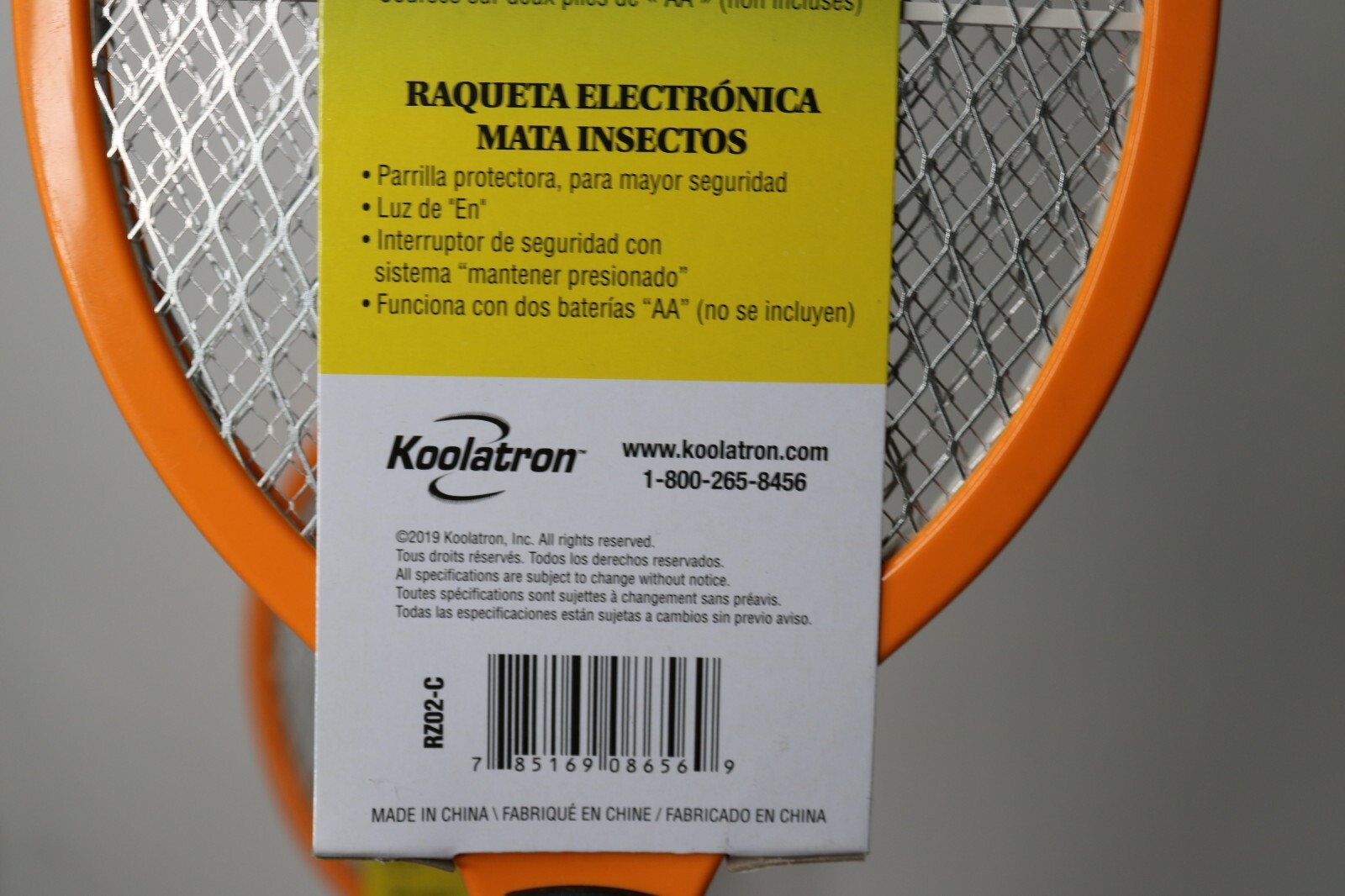 2 Pack - Bite Shield Electronic Bug Zapper Racket Kills Insects Mosquitoes Flies