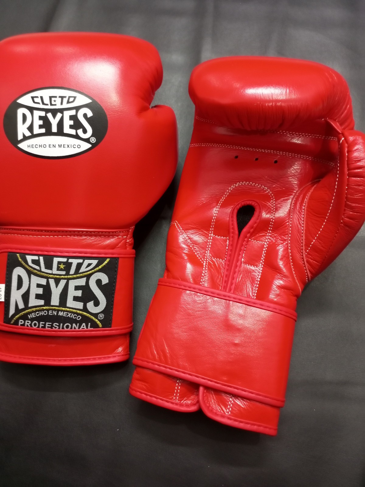 Cleto Reyes Red Boxing Gloves 12oz Hook & Loop Pro Training Sparring Gloves Mexi