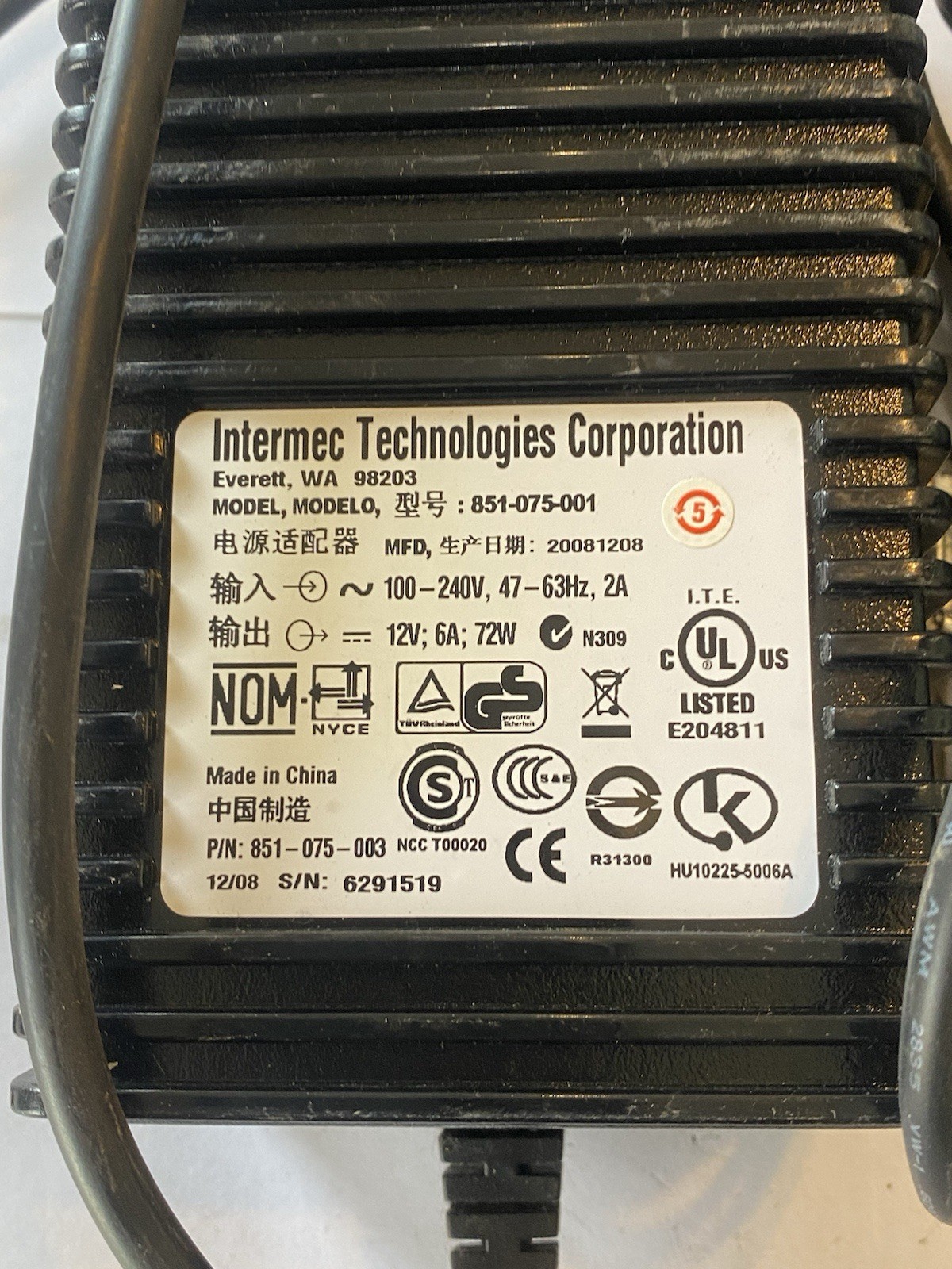 Intermec AD3 871-021-002 Charge Cradle Multi Dock CK60