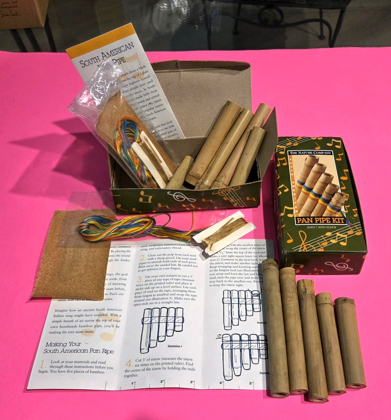 2 Pan Pipe Flute Kits Complete Nature Company Make Your Own  Camp Craft USA Made
