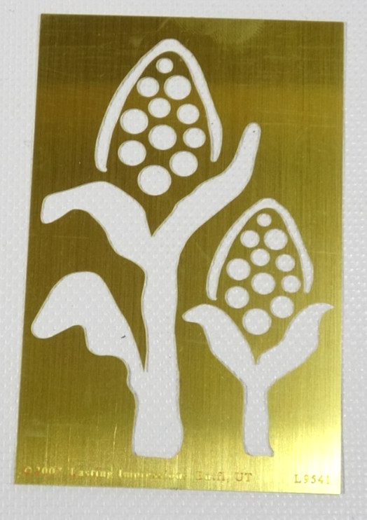 Corn With Husk - Lasting Impressions Stencil Template - L9541 - 2007