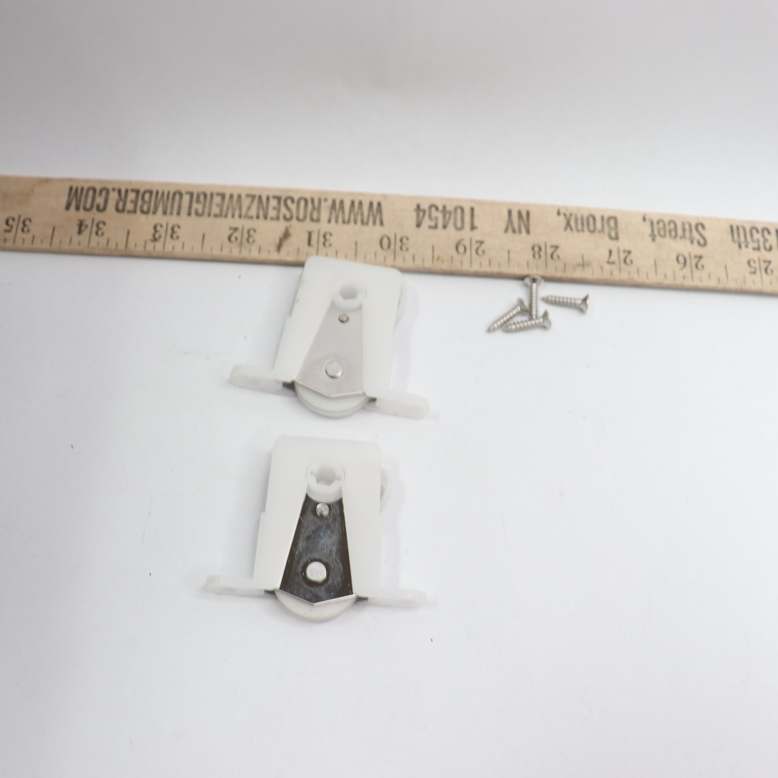 (2-Pk) Sliding Screen Door Roller Plastic White