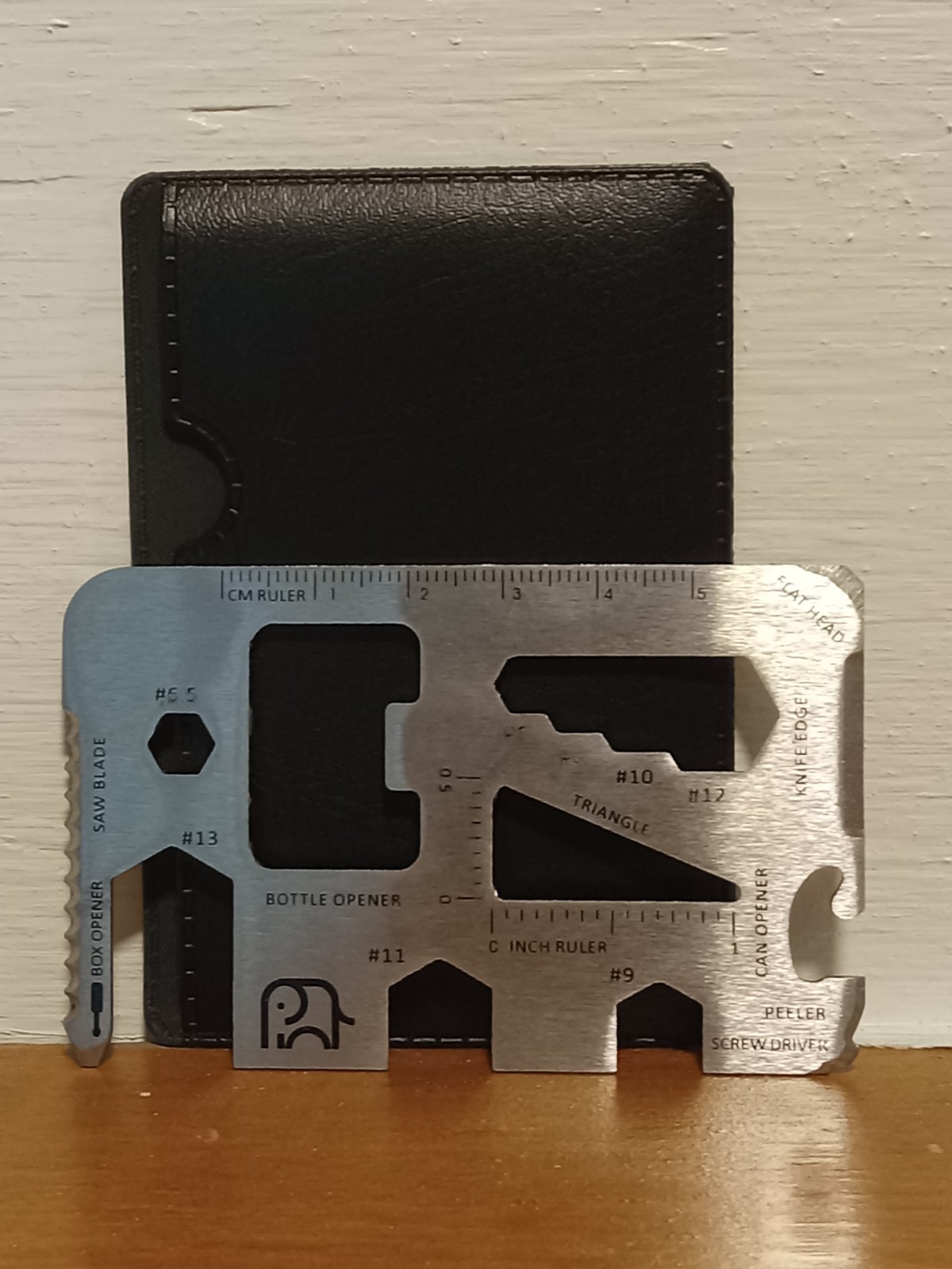 credit card wallet multi-tool, 20-in-1