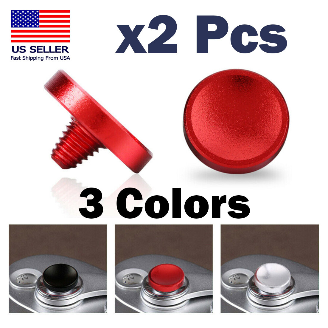 2pcs Metal Camera Shutter Release Button for Fujifilm Leica Canon Nikon + More