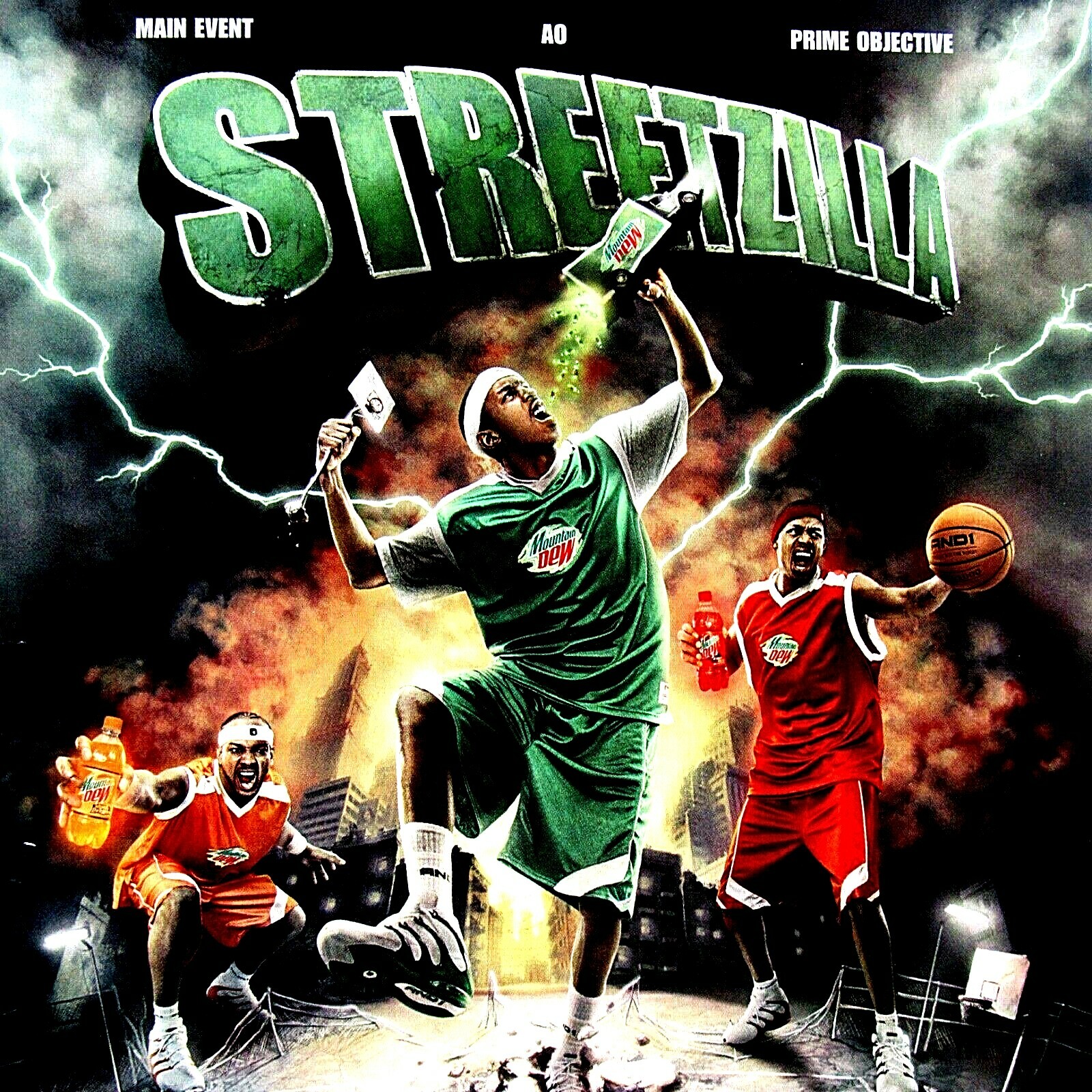 Mountain Dew Streetzilla Dew Made Them Unstoppable Original 2005 Print Ad