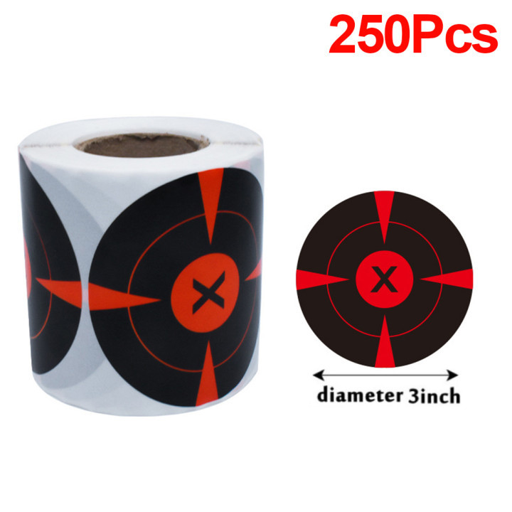 250Pcs / Roll 3" Shooting Self Adhesive Target Splatter Reactive Target Stickers