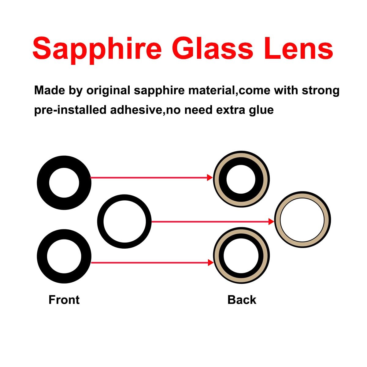 Perzework OEM Back Camera Glass Lens Replacement for iPhone 13 pro and iPhone...