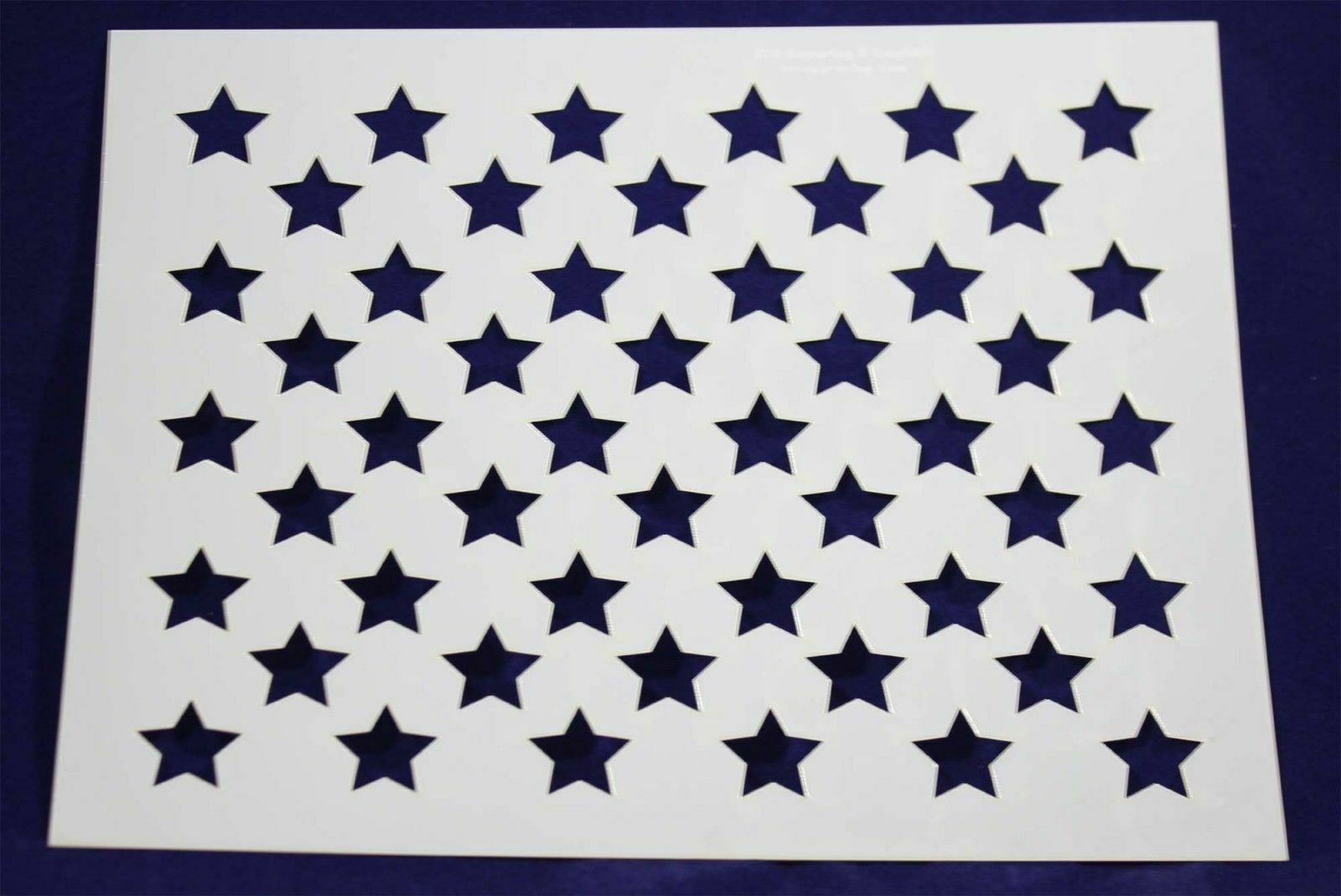 50 Star Stencil 14 mil Mylar-  9" H x 11.5" L- Painting/Crafts/Stencil/Template