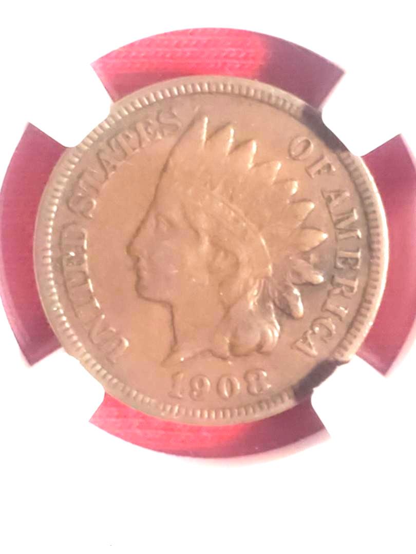 1908-S Indian Head Cent - NGC XF 40 BN - Key Date *934*