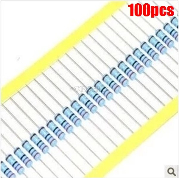 100Pcs 1/4W Watt 220K Ohm 220Kohm Metal Film Resistor 0.25W 2200000R 1% gv