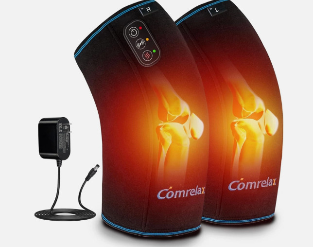 Knee Massager with Heat & Vibration, Heated Knee Brace for Knee Pain corded