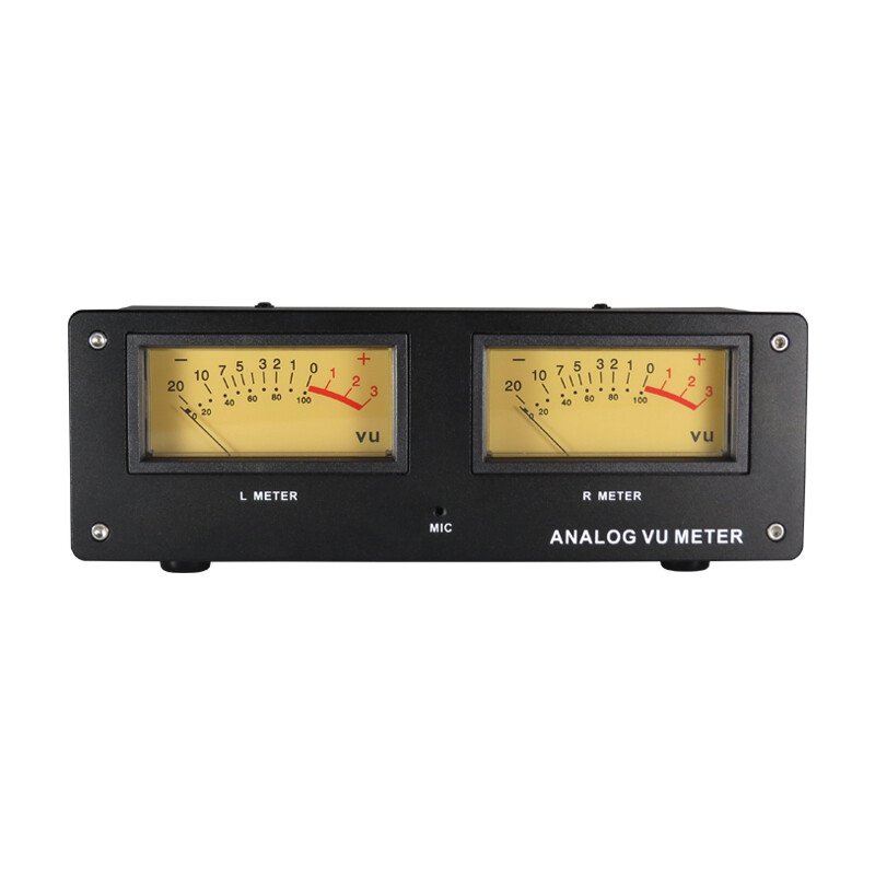 MIC-73 Voice Control Square Analog VU Meter Alloy Panel and LED Warm Backlight