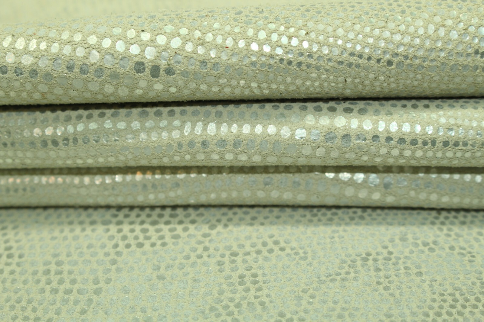 Metallic Superstar Beige Craft Leather Piece Approx. 9.5'' by 12''  ZE 15